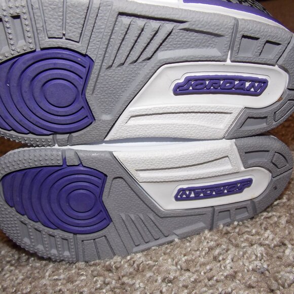 Kids Air Jordan 3 Retro "Dark Iris Purple" Size 7C - Picture 7 of 9